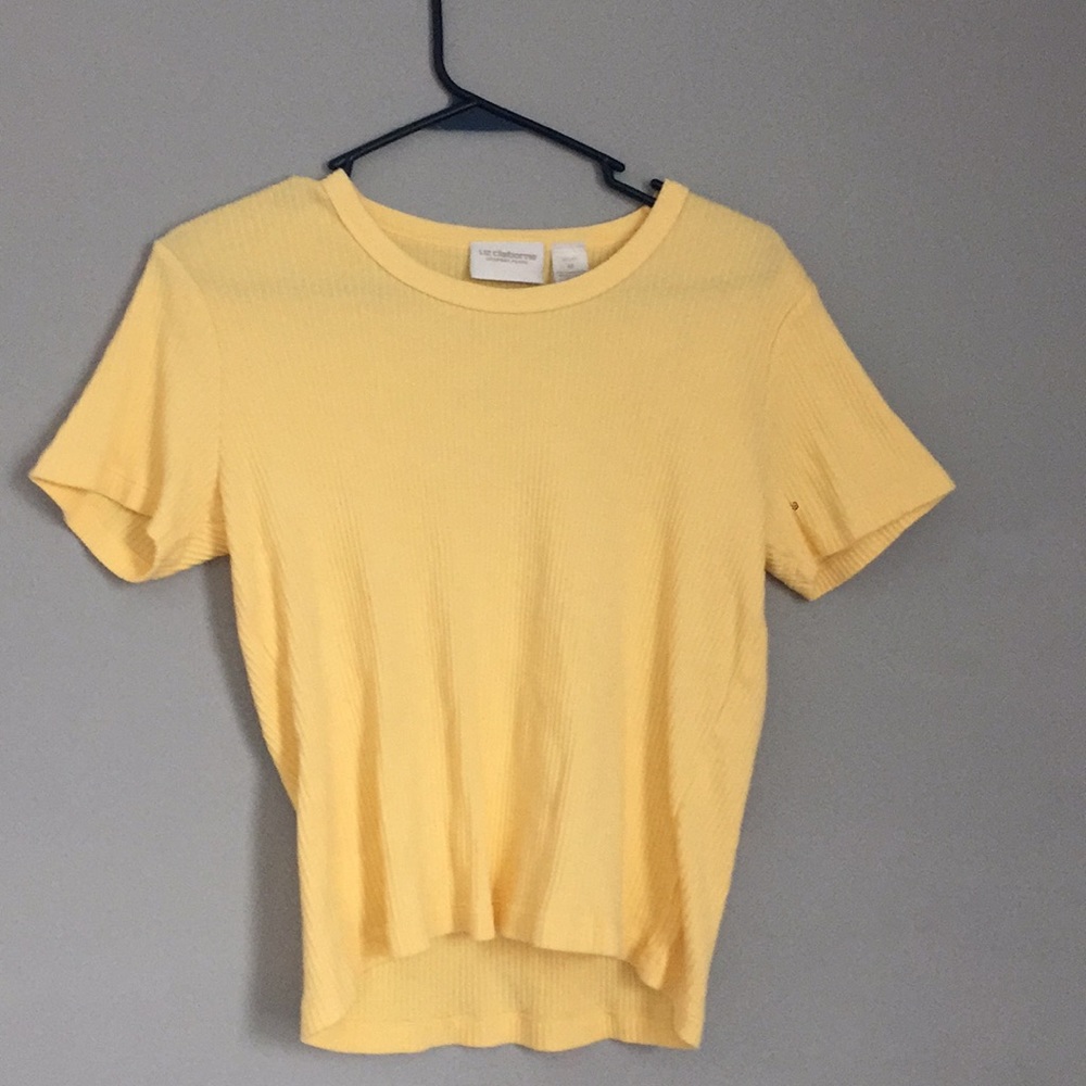 Petite Yellow Liz Claiborne T-shirt
